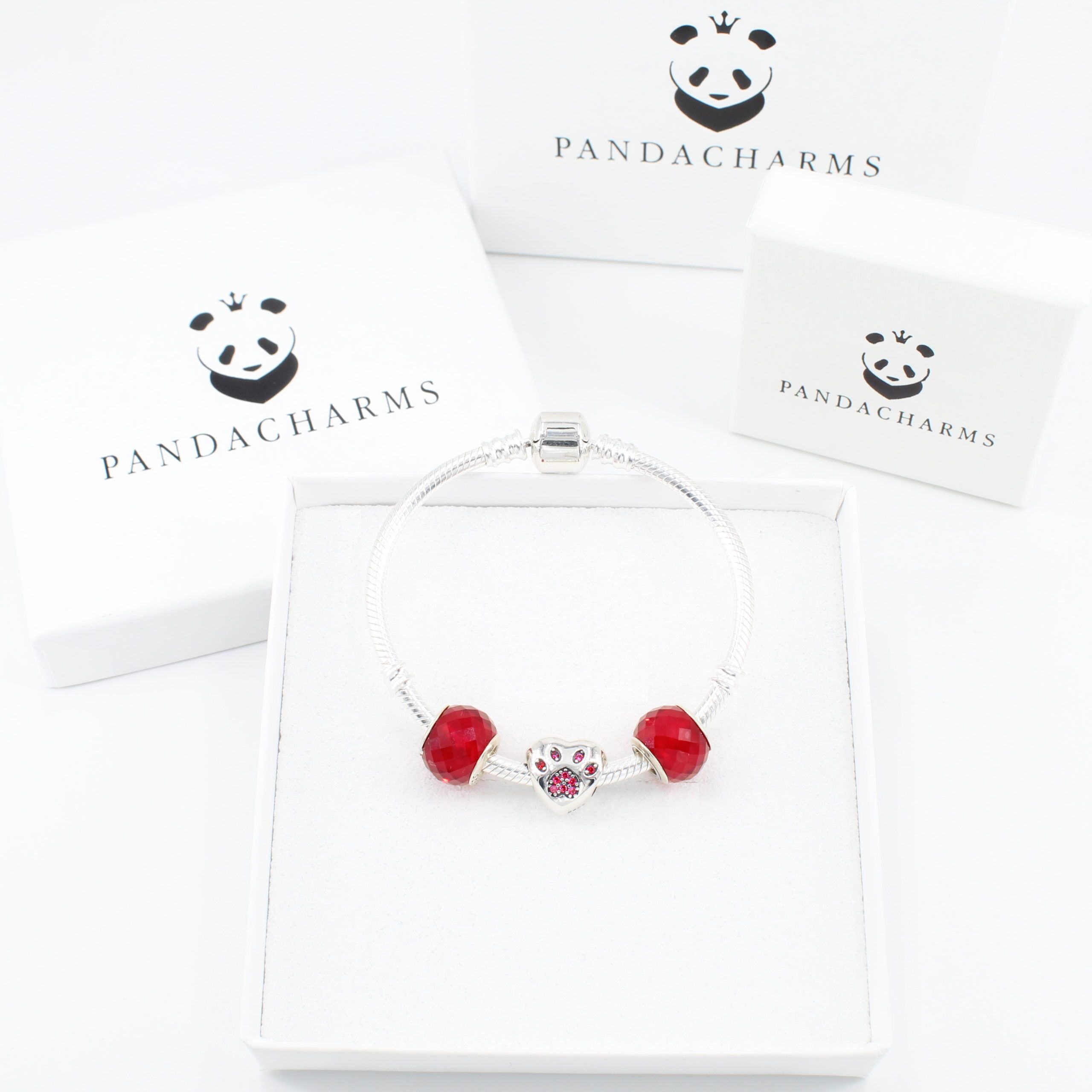 Mädchen Armband mit Charms Set TIERFREUND ROT 2 Mädchen Armband mit Charms Set TIERFREUND ROT