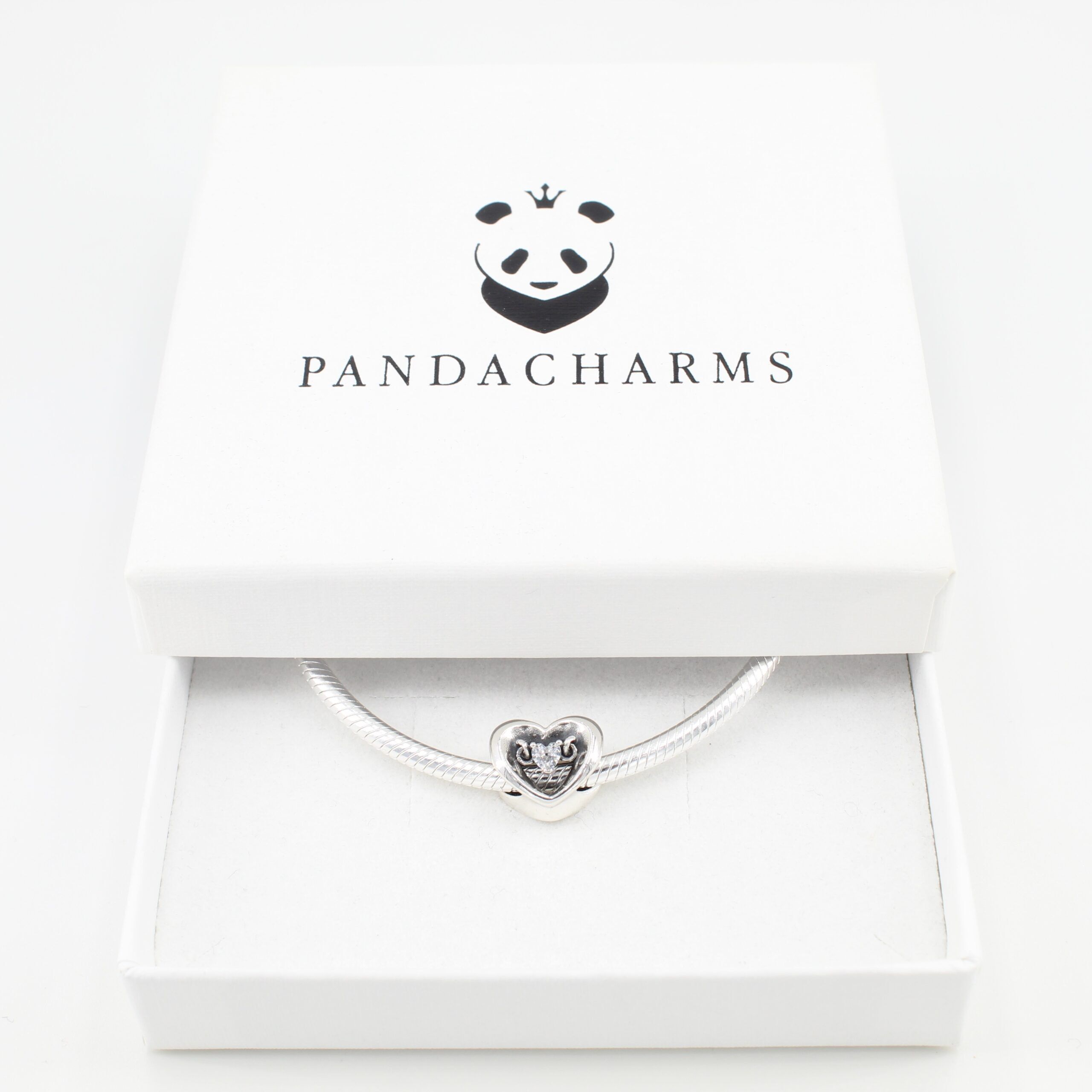 Solitaire Herz Charm 3 Solitaire Herz Charm