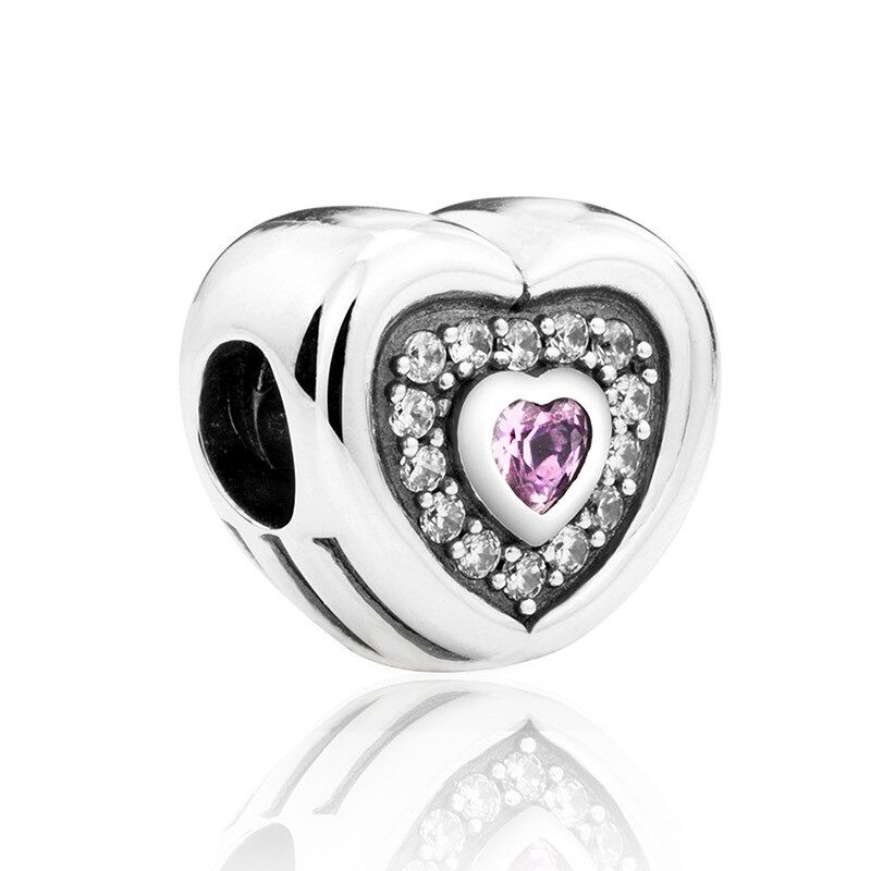 Love to Moon Pinkes Herz Charm 1 PANDACHARMS Love to Moon Pinkes Herz Charm, SKU C02023