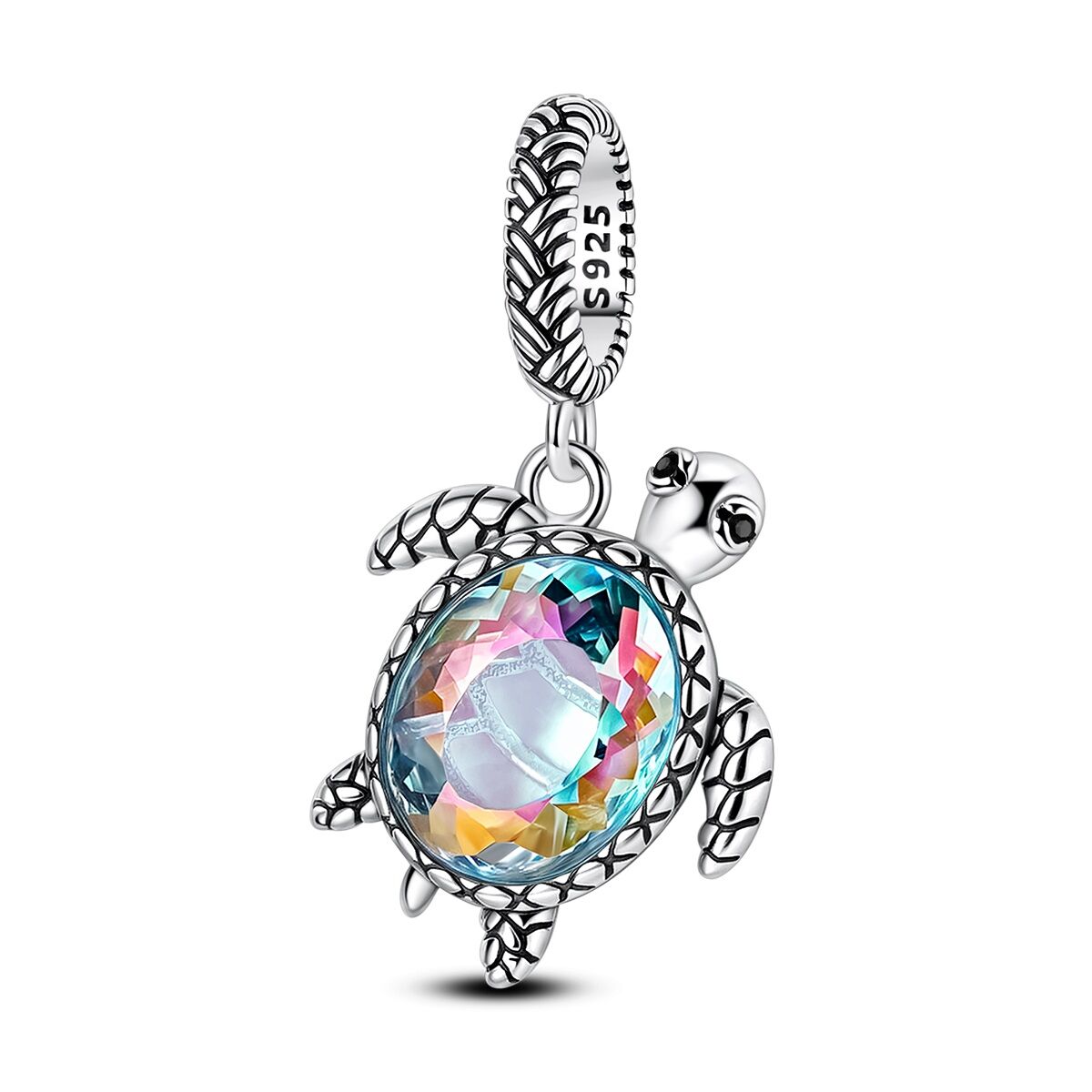 Perlmuttfarbene Wasserschildkröte Charm Anhänger 1 PANDACHARMS Perlmuttfarbene Wasserschildkröte Charm Anhänger, SKU C04066