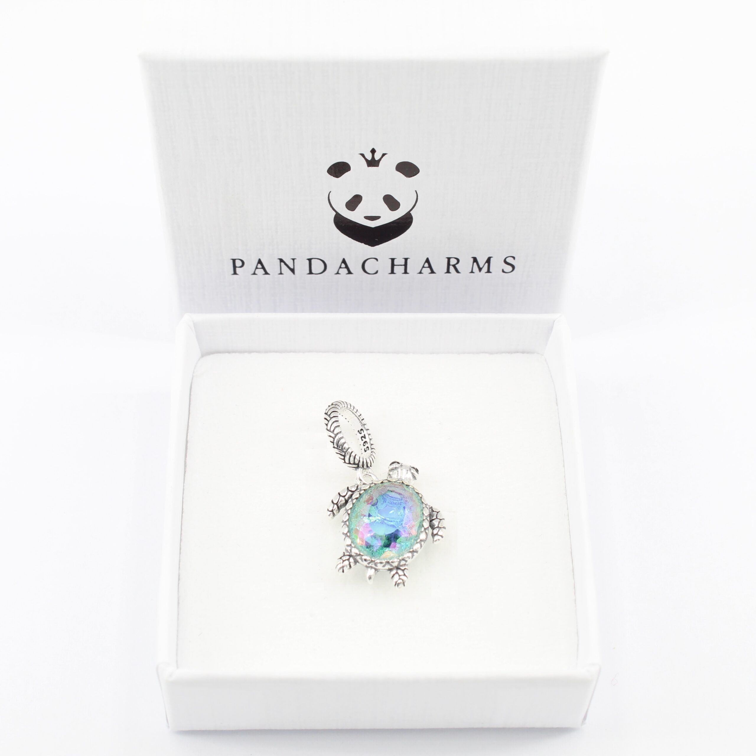 Perlmuttfarbene Wasserschildkröte Charm Anhänger 2 Perlmuttfarbene Wasserschildkröte Charm Anhänger