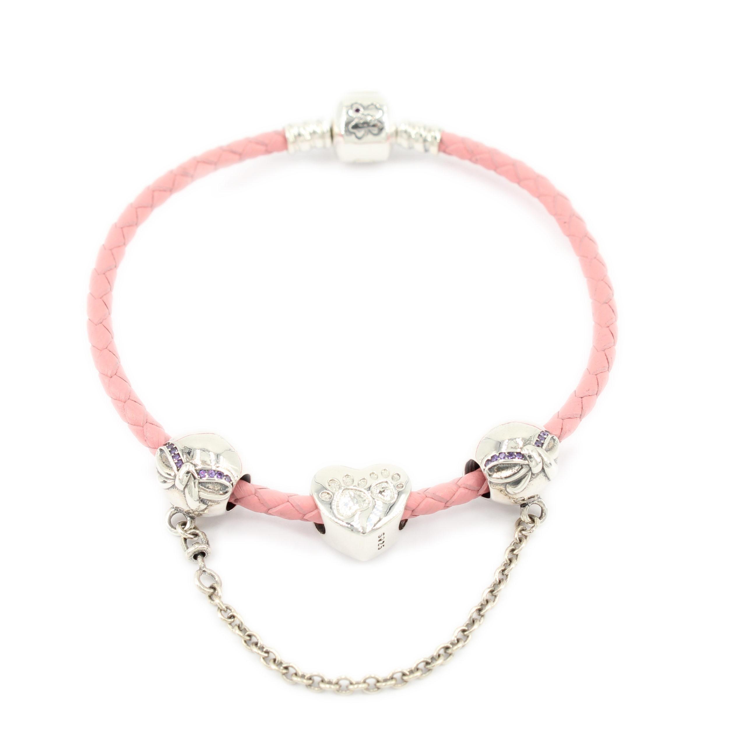 Leder Armband mit Charm Set LOVE MY PET 1 PANDACHARMS Leder Armband mit Charm Set LOVE MY PET, SKU S01207