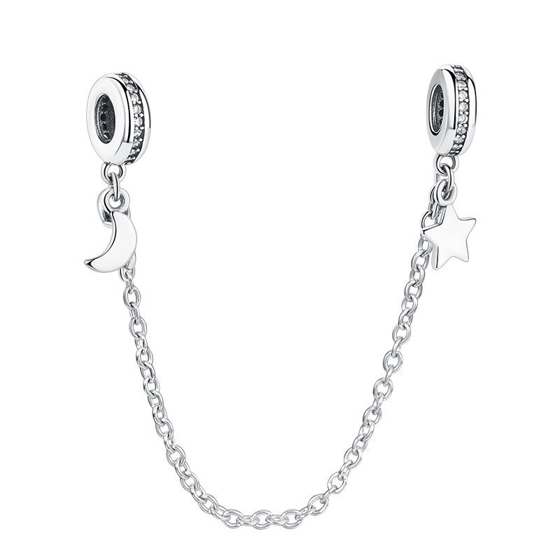 Mond und Stern Sicherheitskette 1 PANDACHARMS Mond und Stern Sicherheitskette, SKU C01059