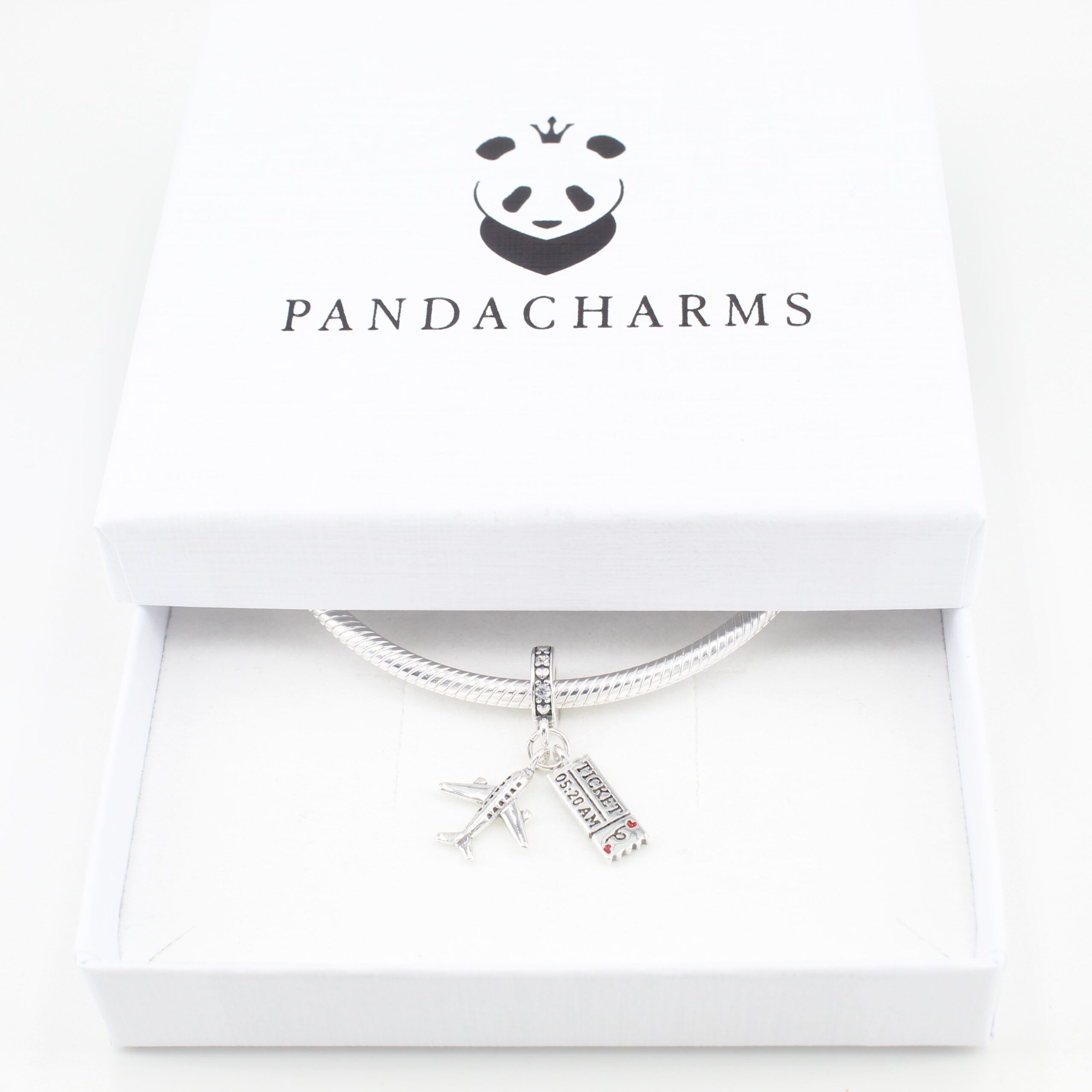 Urlaubsreif Ticket und Flugzeug Charm Anhänger 3 Urlaubsreif Ticket und Flugzeug Charm Anhänger