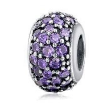 Glitzernder Lila Pavé Charm 1 PANDACHARMS Glitzernder Lila Pavé Charm, SKU C02097