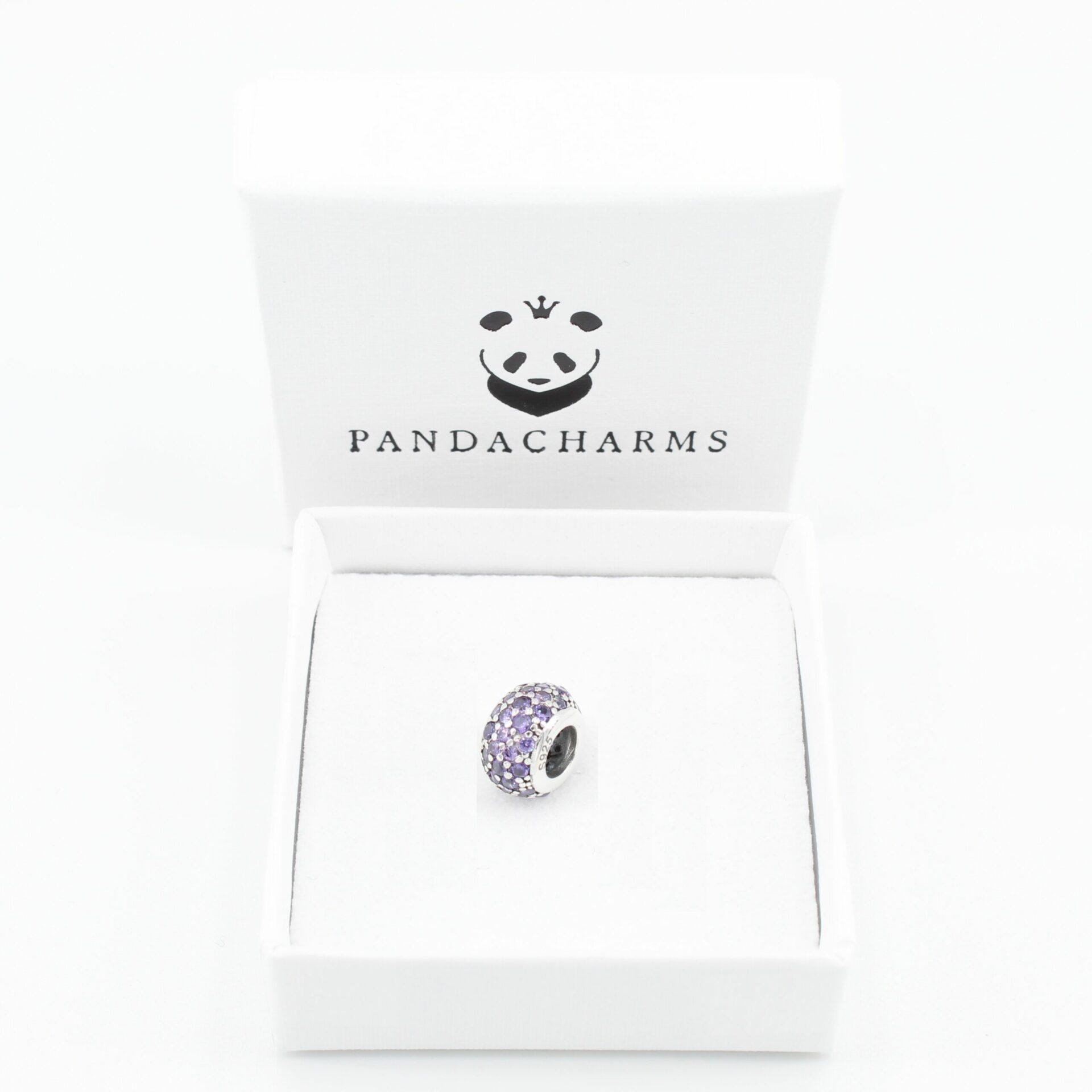 Glitzernder Lila Pavé Charm 2 Glitzernder Lila Pavé Charm