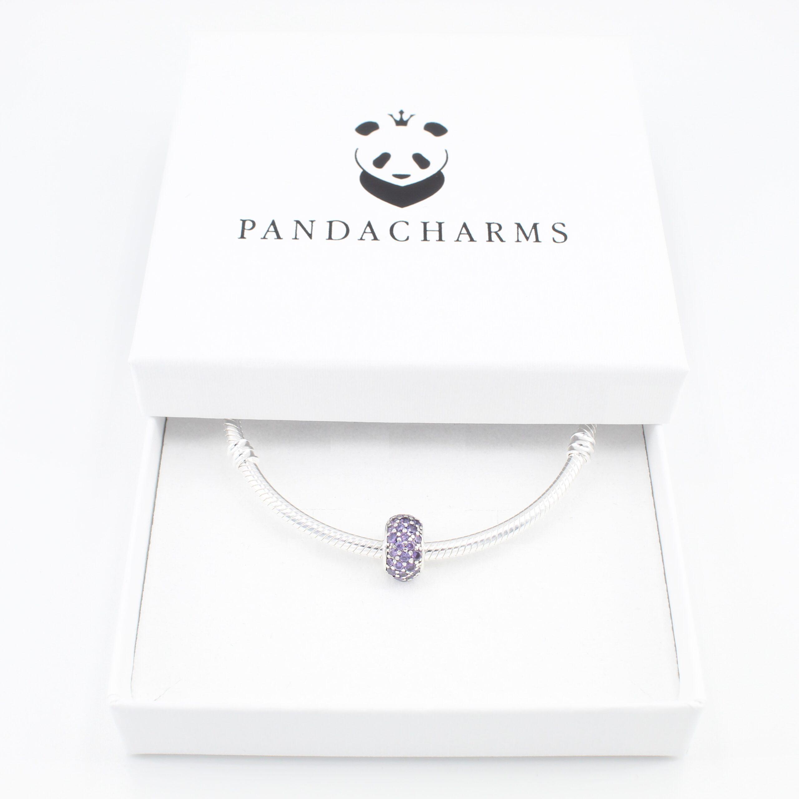 Glitzernder Lila Pavé Charm 3 Glitzernder Lila Pavé Charm