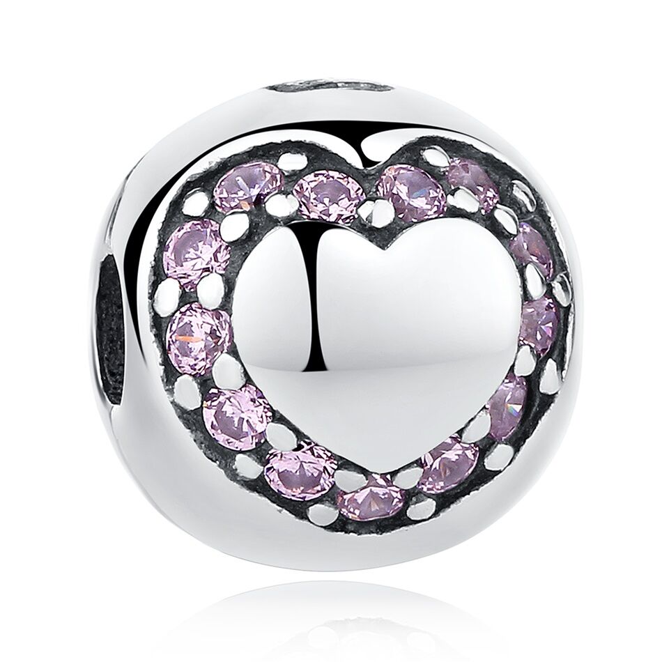 Funkelndes Herz Clip Charm 1 PANDACHARMS Funkelndes Herz Clip Charm, SKU C01008