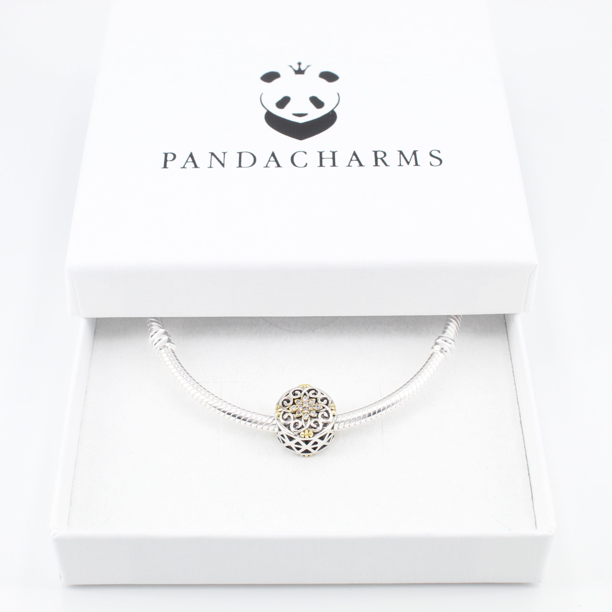 Goldener Blütenwirbel Charm 5 Goldener Blütenwirbel Charm