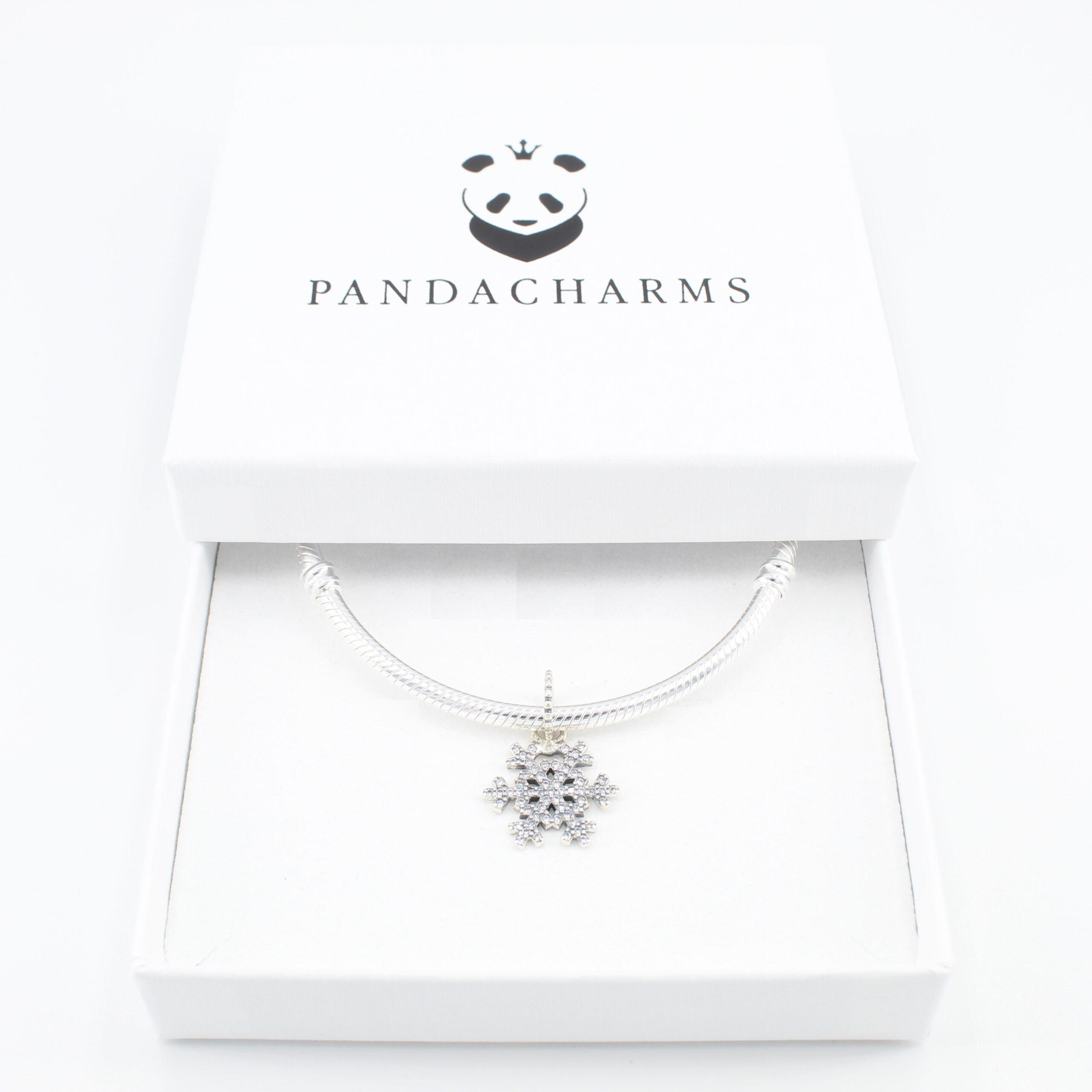 Glitzernde Schneeflocke Charm Anhänger 3 Glitzernde Schneeflocke Charm Anhänger