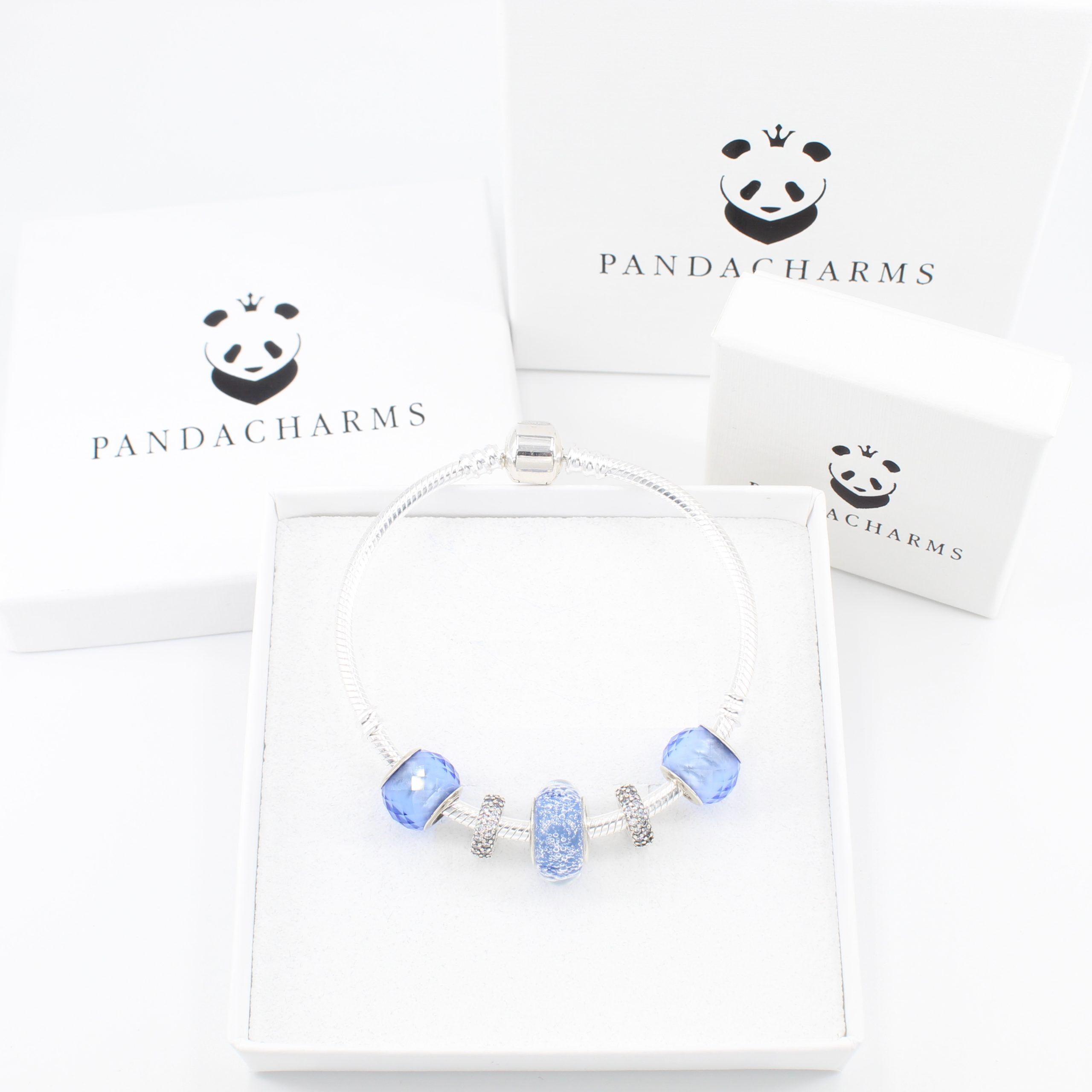 Armband mit Charms Set BLAUER WASSERFALL 2 Armband mit Charms Set BLAUER WASSERFALL