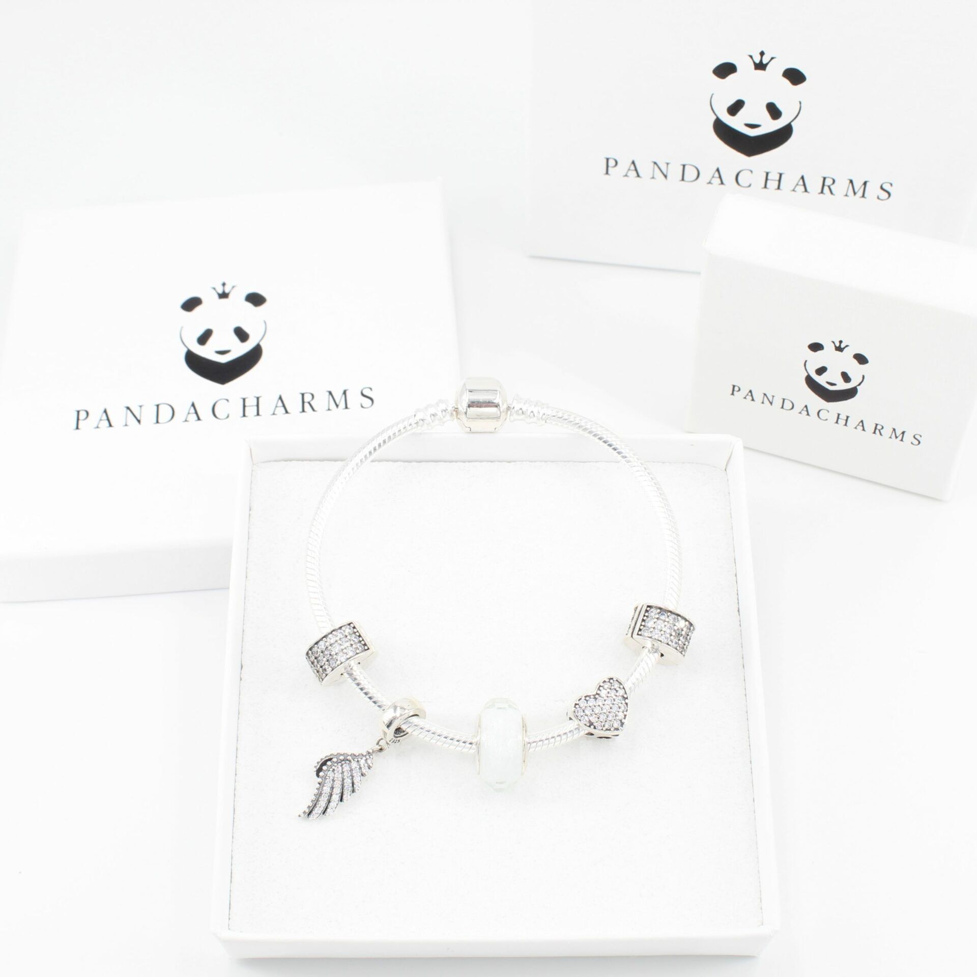 Armband mit Charms Set WHITE ANGEL 2 Armband mit Charms Set WHITE ANGEL