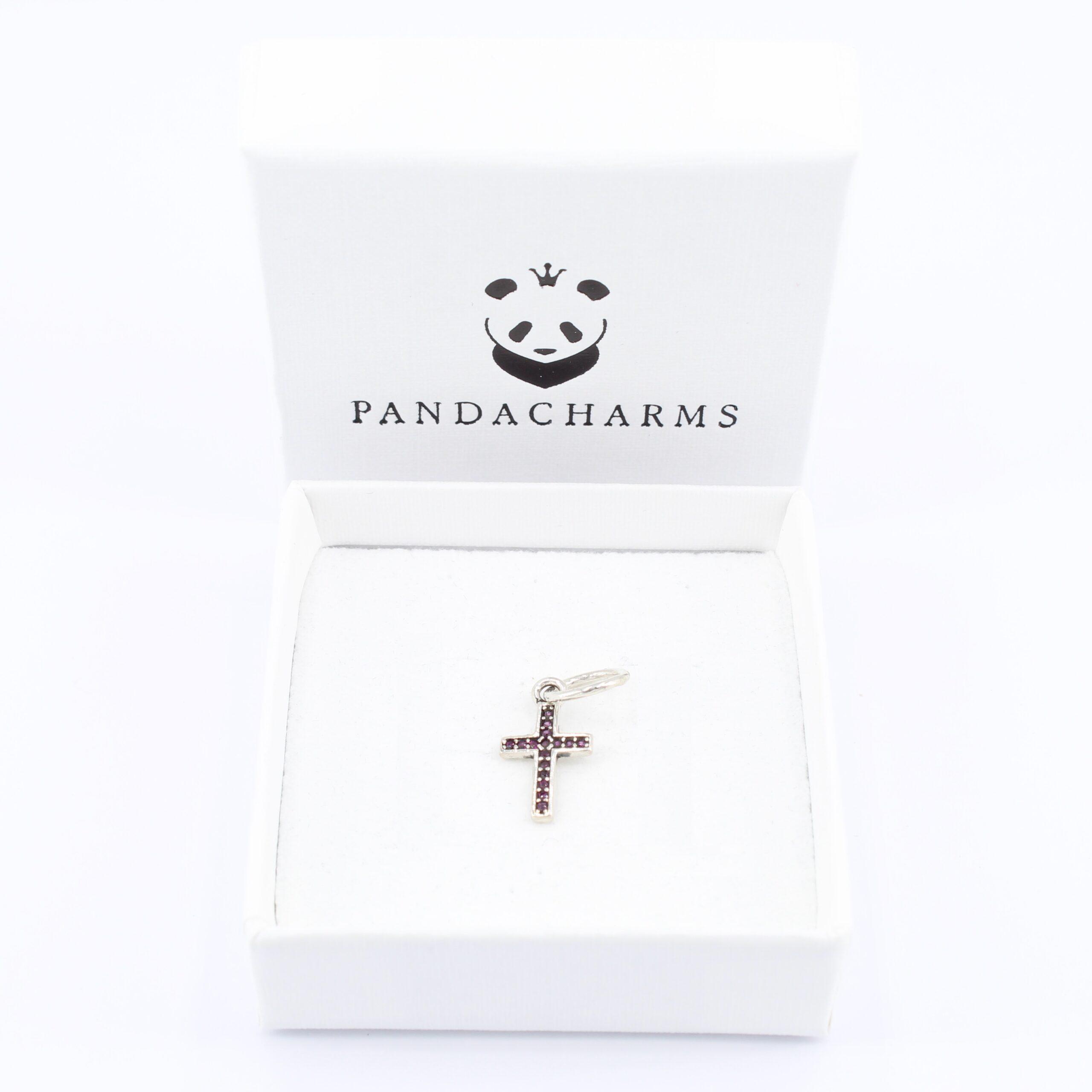 Pinkes Kreuz Charm Anhänger 2 Pinkes Kreuz Charm Anhänger
