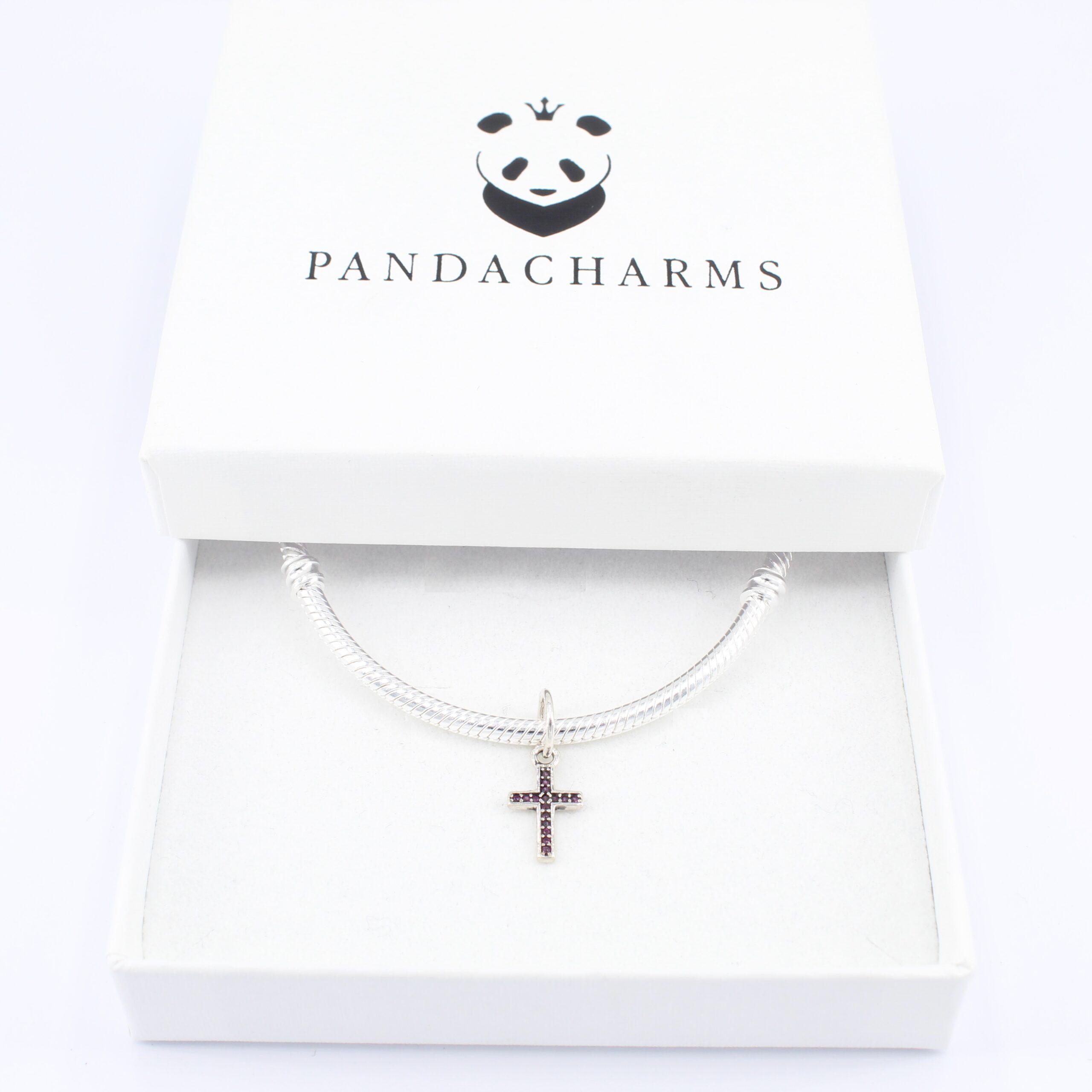 Pinkes Kreuz Charm Anhänger 3 Pinkes Kreuz Charm Anhänger