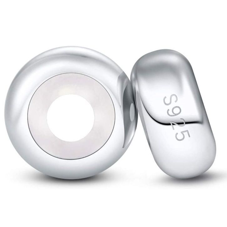 Silber Stopper Charms für Charm Armband (2 Stück) 1 PANDACHARMS Silber Stopper Charms für Charm Armband, SKU C01099