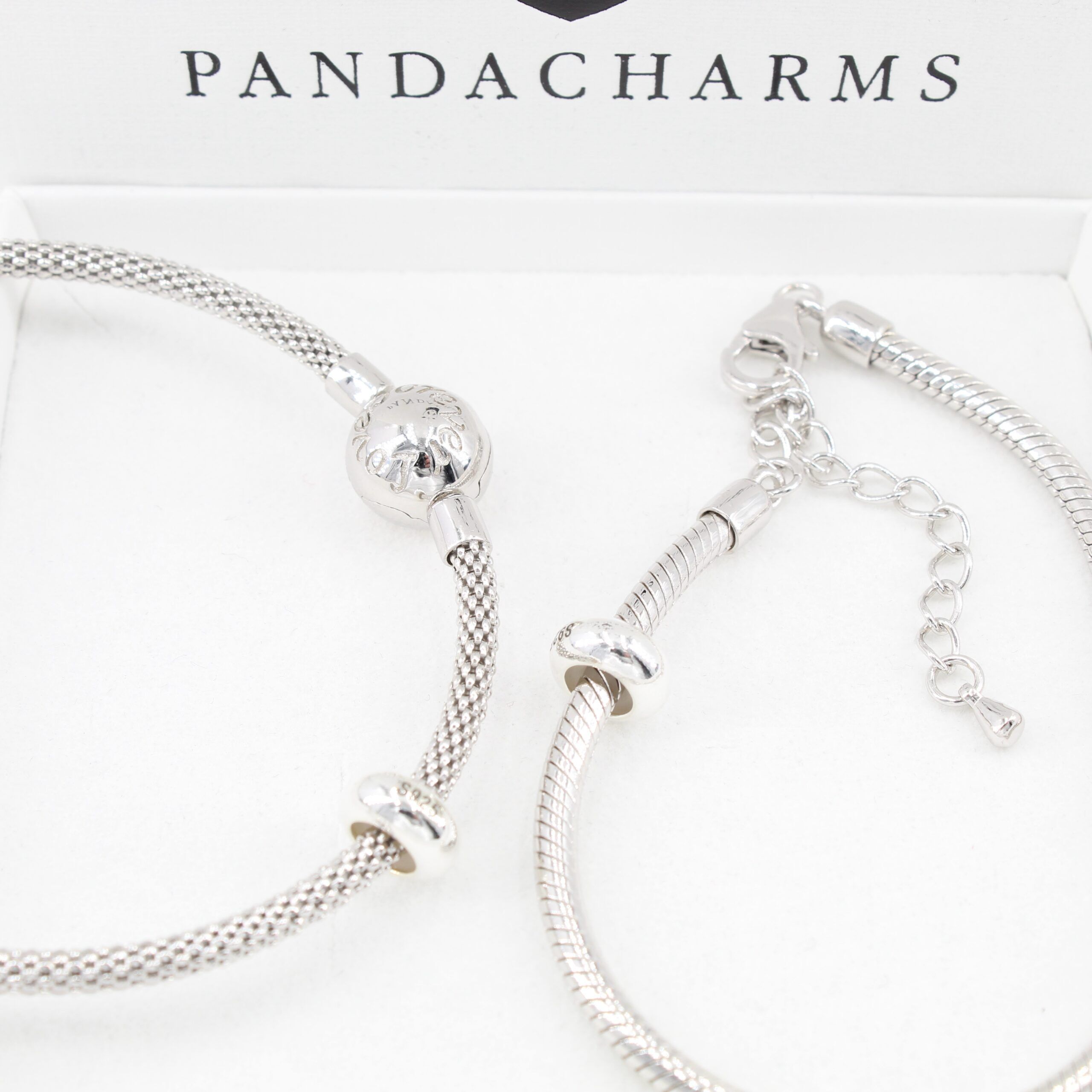 Silber Stopper Charms für Charm Armband (2 Stück) 4 Silber Stopper Charms für Charm Armband (2 Stück)