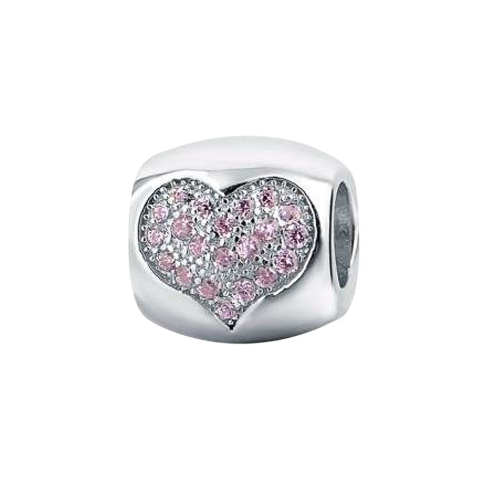 Hellrosa Herz Charm 1 PANDACHARMS Hellrosa Herz Charm, SKU C02108