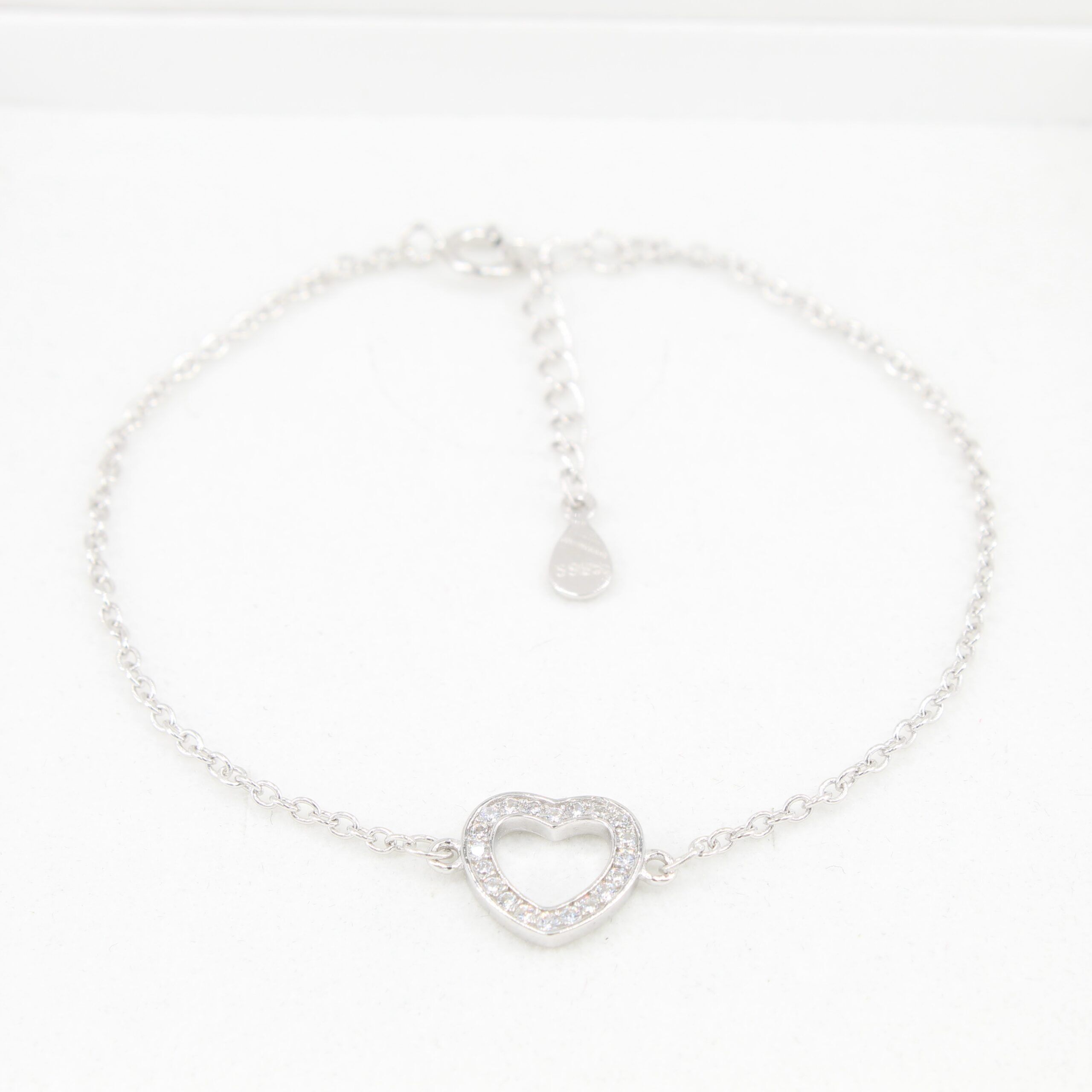 Silber Armband Armkettchen mit Herz 2 Silber Armband Armkettchen mit Herz