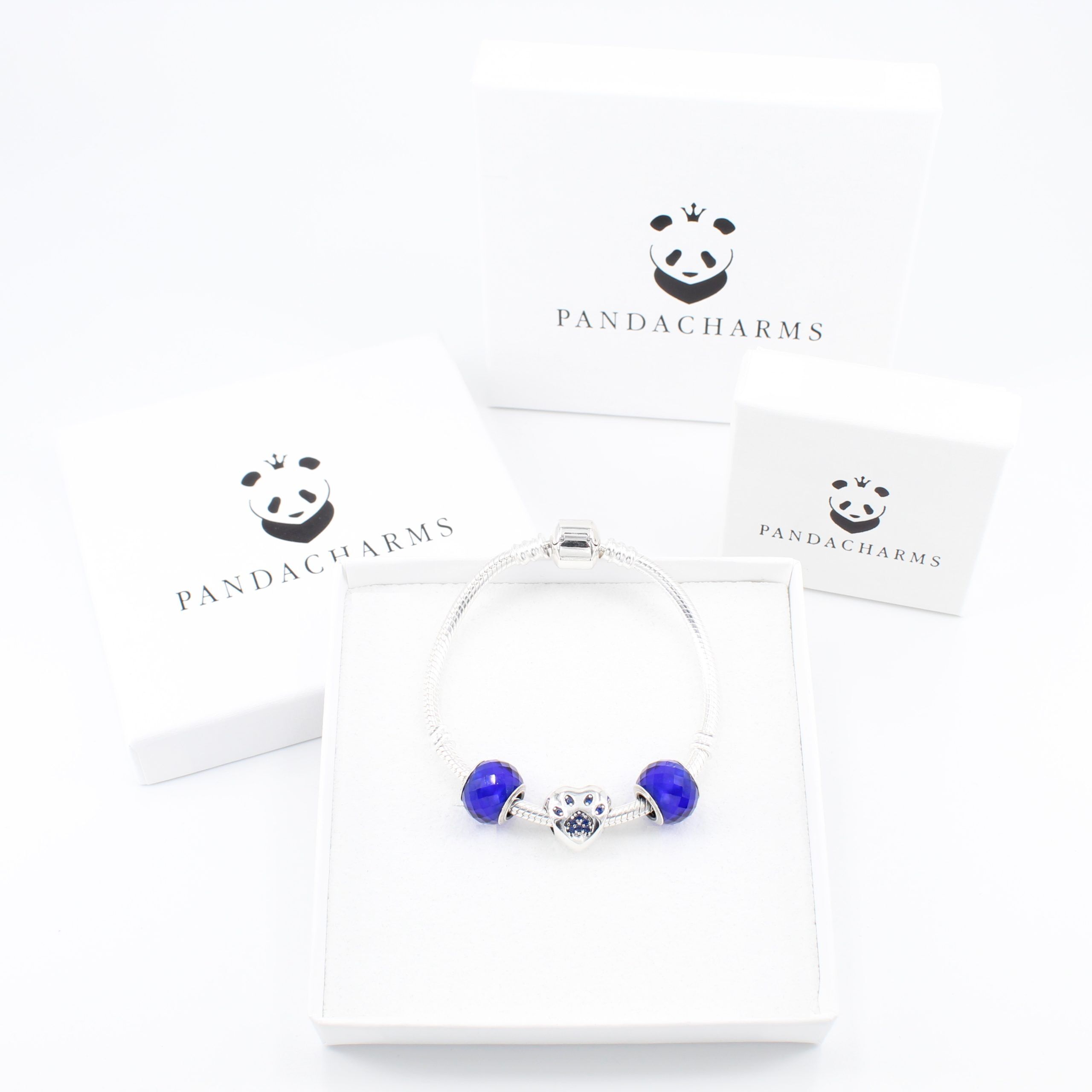 Mädchen Armband mit Charms Set TIERFREUND BLAU 2 Mädchen Armband mit Charms Set TIERFREUND BLAU