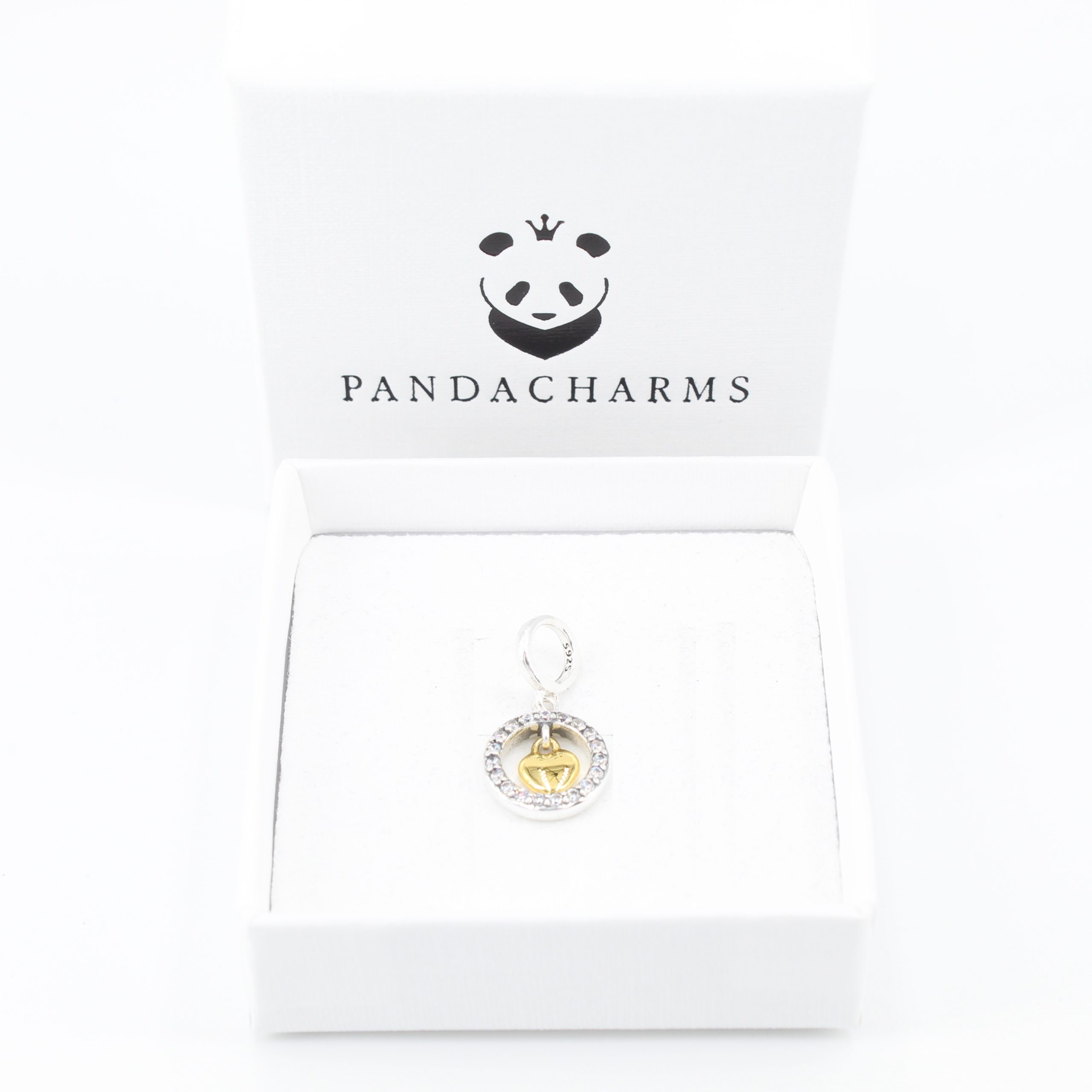 Goldenes Herz im Strahlenkranz Charm Anhänger 2 Goldenes Herz im Strahlenkranz Charm Anhänger