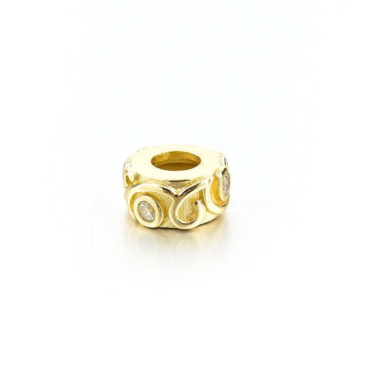 Goldornament mit Steinen Zwischenelement Charm 2 Goldornament mit Steinen Zwischenelement Charm