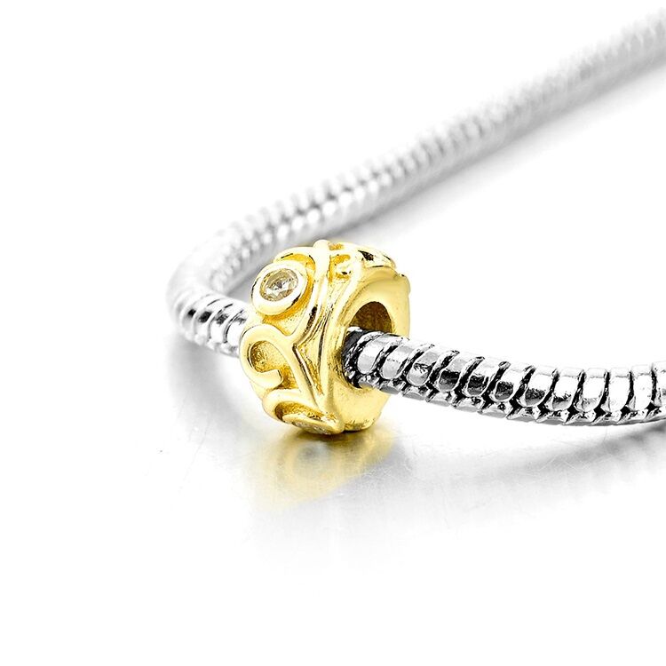 Goldornament mit Steinen Zwischenelement Charm 3 Goldornament mit Steinen Zwischenelement Charm